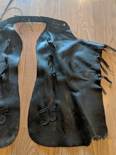 ANTIQUE AMERICANA OLD WEST COWBOY BATWING CHAPS-VINTAGE