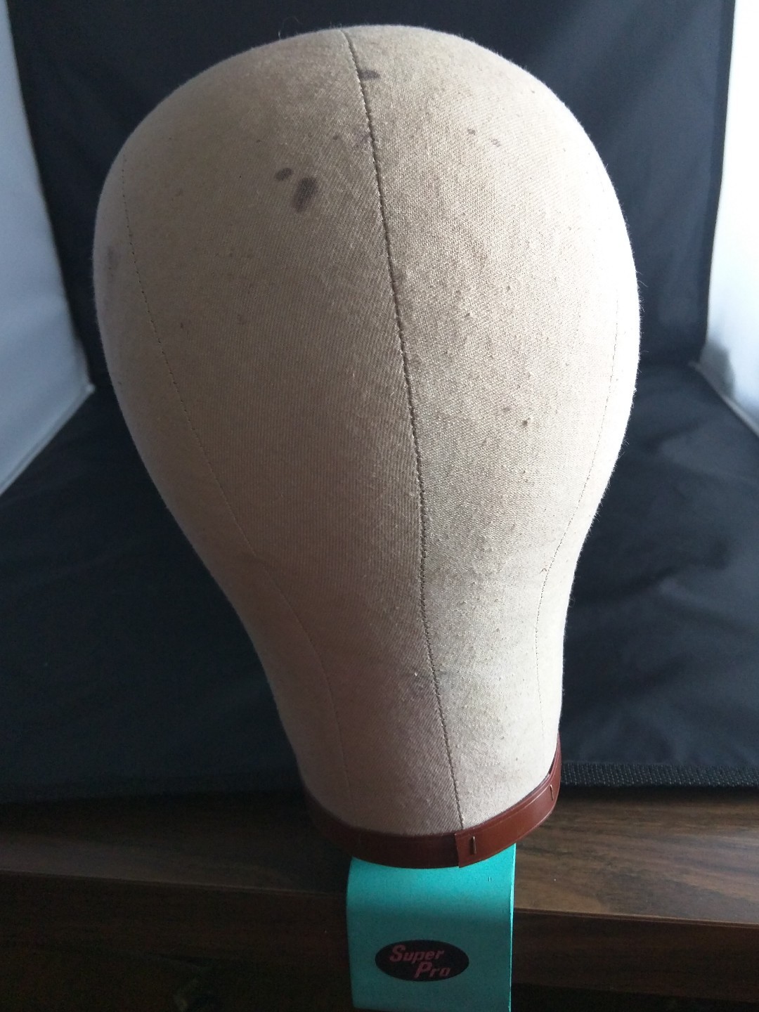 RARE Millinery Cloth Canvas Mannequin Head Form Hat Wig Block Holder Super Pro