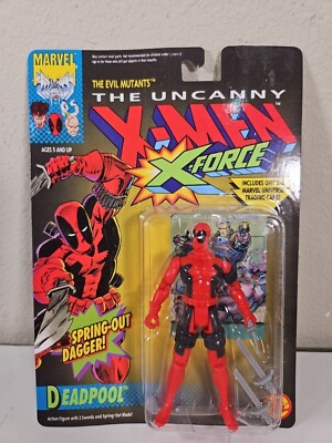 Toybiz Marvel X-men Deadpool Action Figure 1992 Dagger X-Force The Uncanny New 
