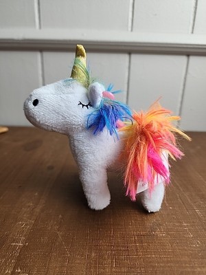 Unicorn Plush Key Chain Clip Rainbow Mane Sparkle Horn 2018 MGS Group