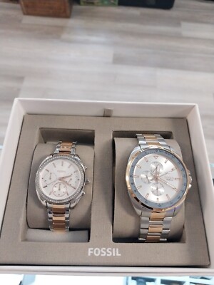 couple Fossil watch set