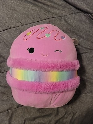 Squishmallows Middy the Macaron 14  Pink Plush Candy Heart Valentine's Day 2024