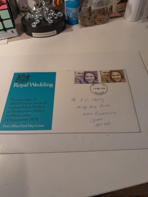 Post Office First Day Cover The Royal Wedding 1973 Westminster Abbey Sheffield 