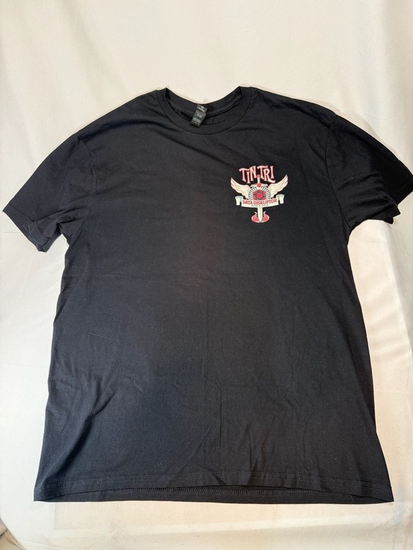 Band Tee Tintri Data Disruptor World Tour Black Graphic T-Shirt Size L