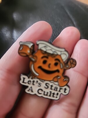 Let s Start A Cult Orange Kool-Aid Lapel Pin 1.5''