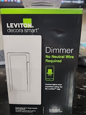 Leviton Decora Smart Dimmer Wi-Fi No Neutral Wire Required R02-DN6HD-1RW - New!