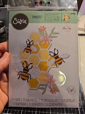 Sizzix Thinlits Bees Spring Behive Pretty Metal Dies Set