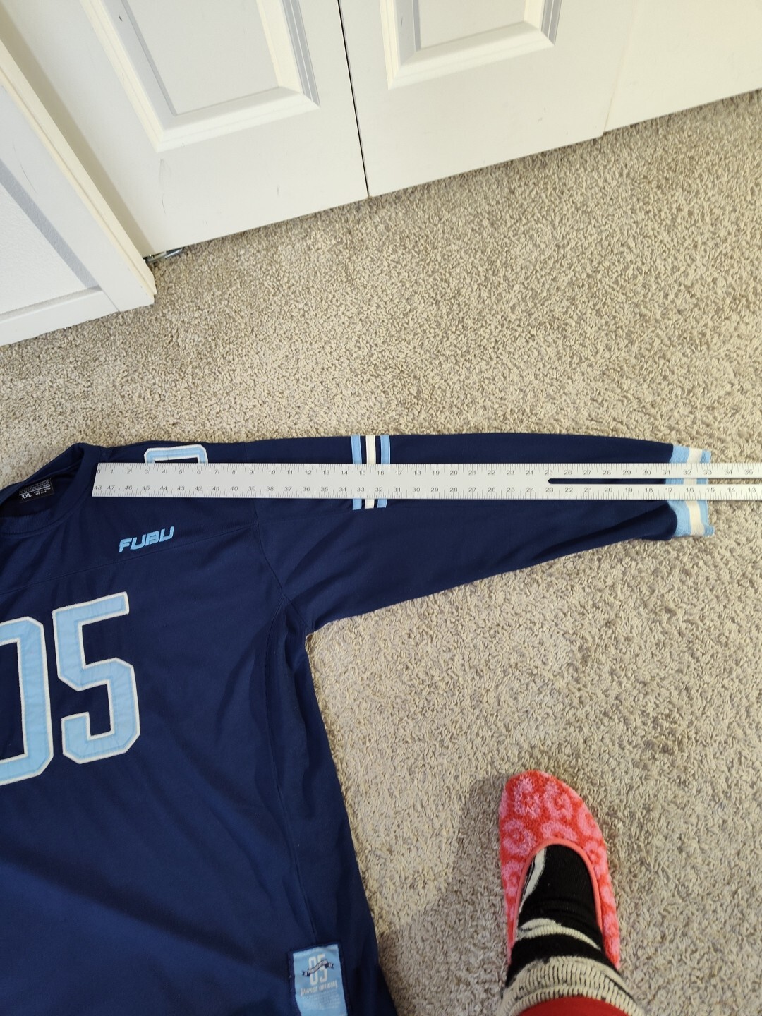 Fubu Football Jersey Men Blue Sports Collection 05 Vintage
