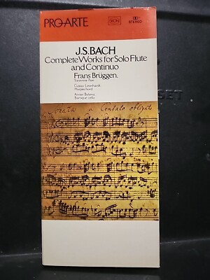 JS Bach Complete Works For Solo Flute And Continuo Long Box Cassette 1975