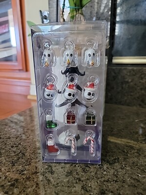 2024 Disney Nightmare Before Christmas Glass Table Top Tree Decor 13pc. NEW +BOX