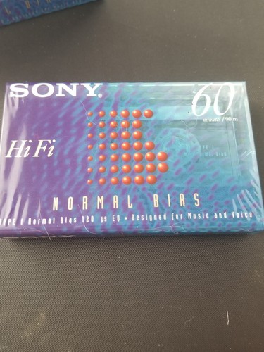 Sony HF Cassette Tapes Factory Sealed 60 Minutes Hi Fi New Old Stock lot of 2