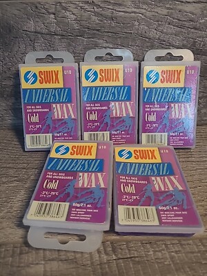 Lot Of 5 Swix Cera System Universal Glider Ski Wax G10 All Brand New 