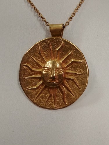 GALERIA / LA CANO PRE-COLUMBIAN SUN NECKLACE PENDANT BROOCH