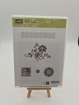 Stampin' Up! Fresh Vintage 5 Piece Clear Mount Rubber Stamp Set #125117