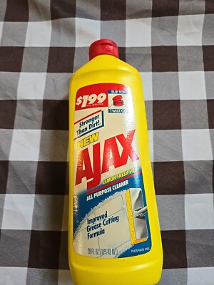 Vintage Ajax All Purpose Cleaner Lemon Scent 28oz 1985 New