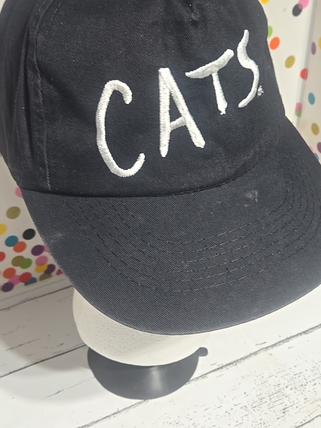 Vintage Universal Cats Musical Snapback Hat Black Adjustable Cap 