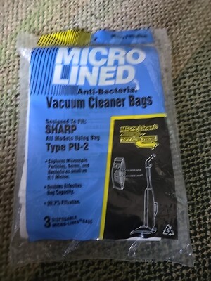 (3) Vacuum Bags for Sharp PU-2 Replacement Bag PU2