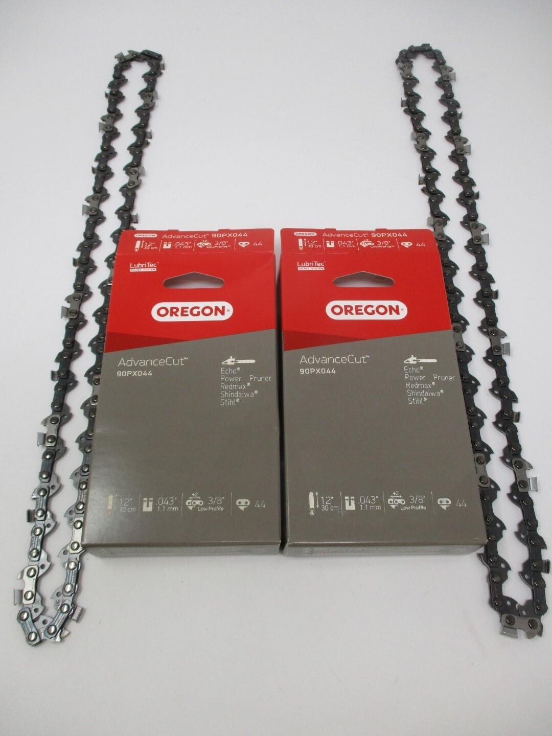 2 Genuine Oregon 90PX044 12” Chainsaw Chain 3/8” Low Profile