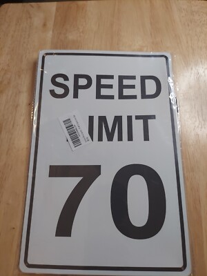 Speed Limit 70 - 8'' x 12'' Aluminum Sign - Street Sign, Road Sign, Transportation