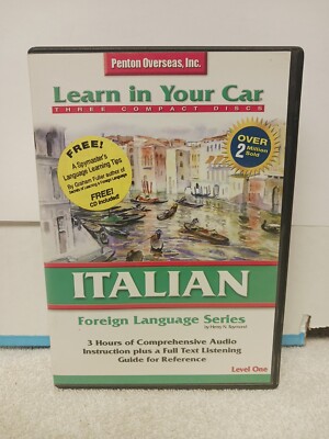 Learn in Your Car ITALIAN Level One Audio CD Reference Booklet Included on 3 CDs