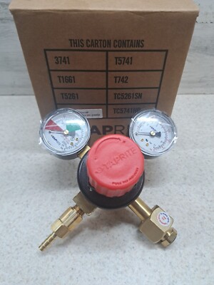 CO2 REGULATOR, TAPRITE, TC5741HP, 1/4'' BARB CONNECTION, DUAL GAUGE TANK MOUNT