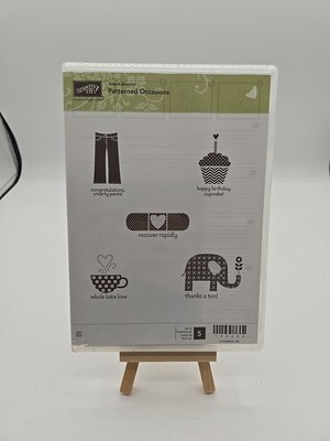 Stampin' Up! Patterned Occasions 5 Piece Clear Mount Rubber Stamp Set #129624