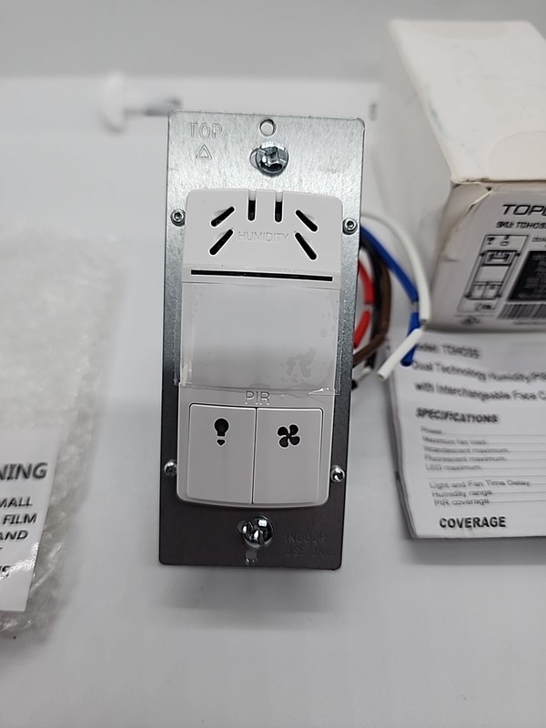 New TOPGREENER Dual Tech Humidity Sensor Switch Infrared PIR Motion