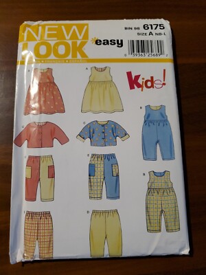 Simplicity New Look Baby Toddler Clothes Easy #6175 Size A NB-L Uncut FF 