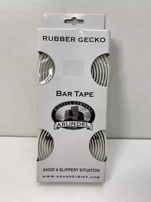 NEW Arundel RUBBER GECKO bicycle HANDLEBAR TAPE White - cinelli zipp enve fizik