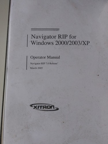 XITRON/Xenith Navigator workflow RIP and USB dongle