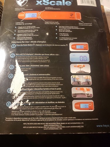 HEYS XSCALE THE WORLDS SMALLEST PORTABLE LUGGAGE SCALE NEW