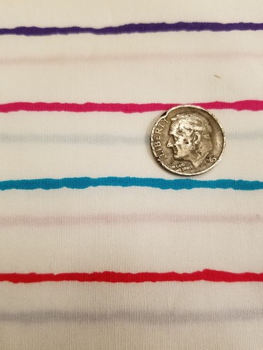 Vintage Tandler Textiles Multicolor Striped Cotton Shirting Fabric 3.5 Yards 45