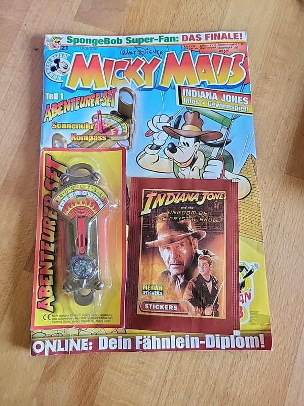 Micky Maus 2008: Heft 21 Inkl. Gimmick Und Aufkleber Indiana Jones