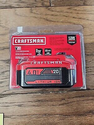 Craftsman 20-Volt Max 4-Ah Rechargeable Lithium Ion Battery