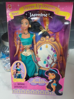1998 Mattel Disney's Aladdin Dress Up Dream Jasmine New! NRFB Removable Jewels