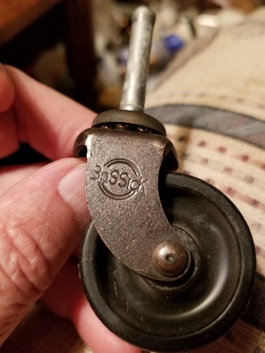 2 Antique Vintage Bsssick Furniture Wheels Casters Industrial Plastic Wheel