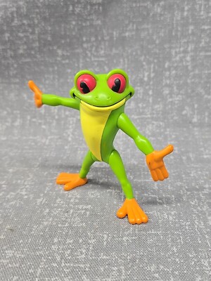 Vintage 2000 Rain Forest Cafe Green 3'' Tree Frog Action Toy Figure