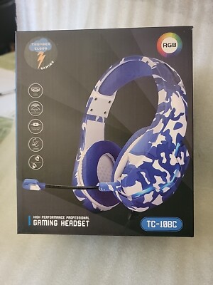 Thunder Cloud Professional Gaming Headset TC-10BC Mic PC XBOX Playstation Rgb 