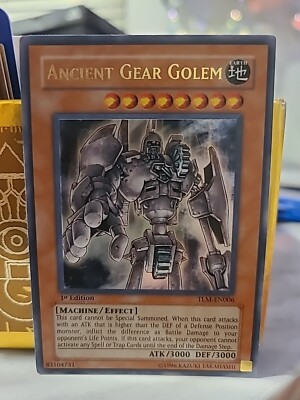 YuGiOh Ancient Gear Golem - TLM-EN006  Unlimited - LP 1st Edition Card