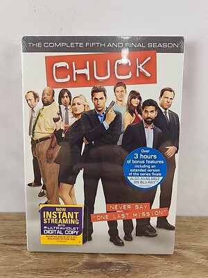 Chuck: The Complete Fifth Season (DVD, 2012, 3-Disc Set) NEW & Sealed