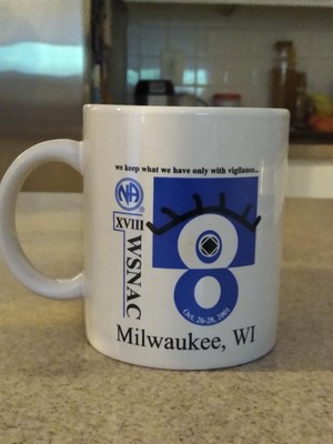 Coffee Mug Narcotics Anon WI State NA Convention XVIII Oct. 2001 Milwaukee, WI