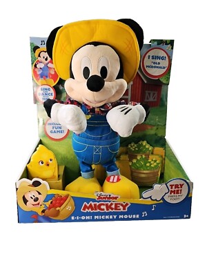 Disney Junior E-I-Oh! Mickey Mouse, Interactive Plush Toy, Sings ''Old McDonald''