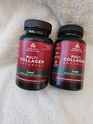 Lot of 2 Ancient Nutrition Multi Collagen Advanced LEAN 90 caps