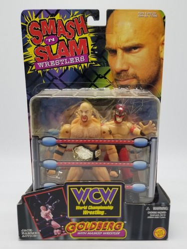 1999 Toy Biz WCW Smash n Slam Wrestlers GOLDBERG & MASKED