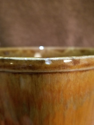 California original pottery brown green flower pot