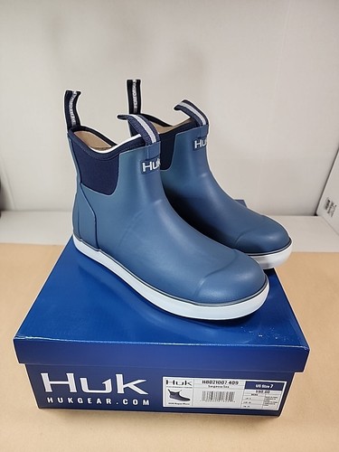 Size 7 Huk Fishing Boots Rogue Wave Mens Blue / Sargasso Sea