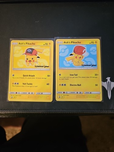 Ash's Pikachu Promo Card Blue, & Yellow BLACK STAR PROMO