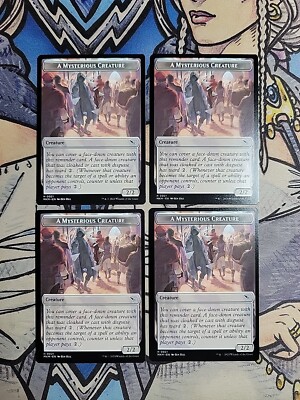 4x A Mysterious Creature / Ooze Double-Sided Tokens - NM/M MKM MTG Magic