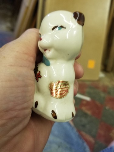 SHAWNEE POTTERY DOG PUPPY ORIGINAL  STICKER ANDERSON MO SOUVENIR FREE SHIPPING