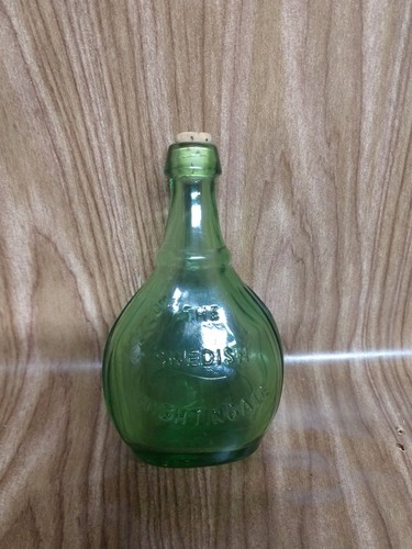 Miniature Wheaton Jenny Lind Swedish Nightengale Green Glass Bottle (pb175)